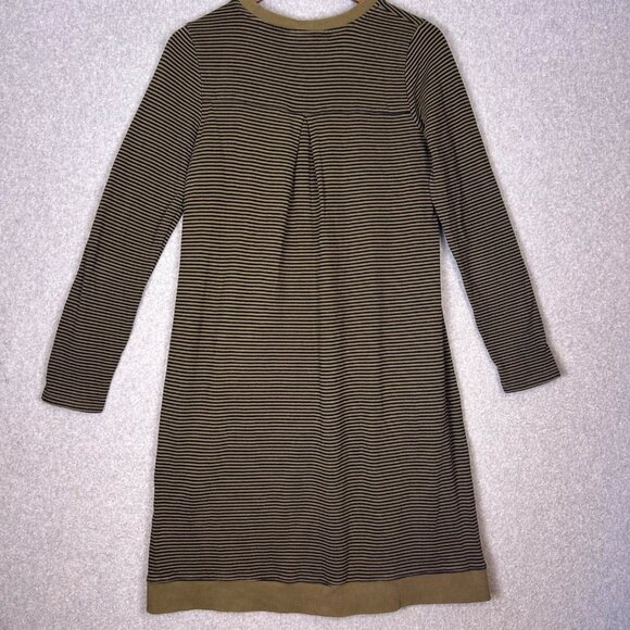 J.Jill Sweater Dress Women's Small Olive Green Black Striped Long Sleeve Pockets - Picture 14 of 14